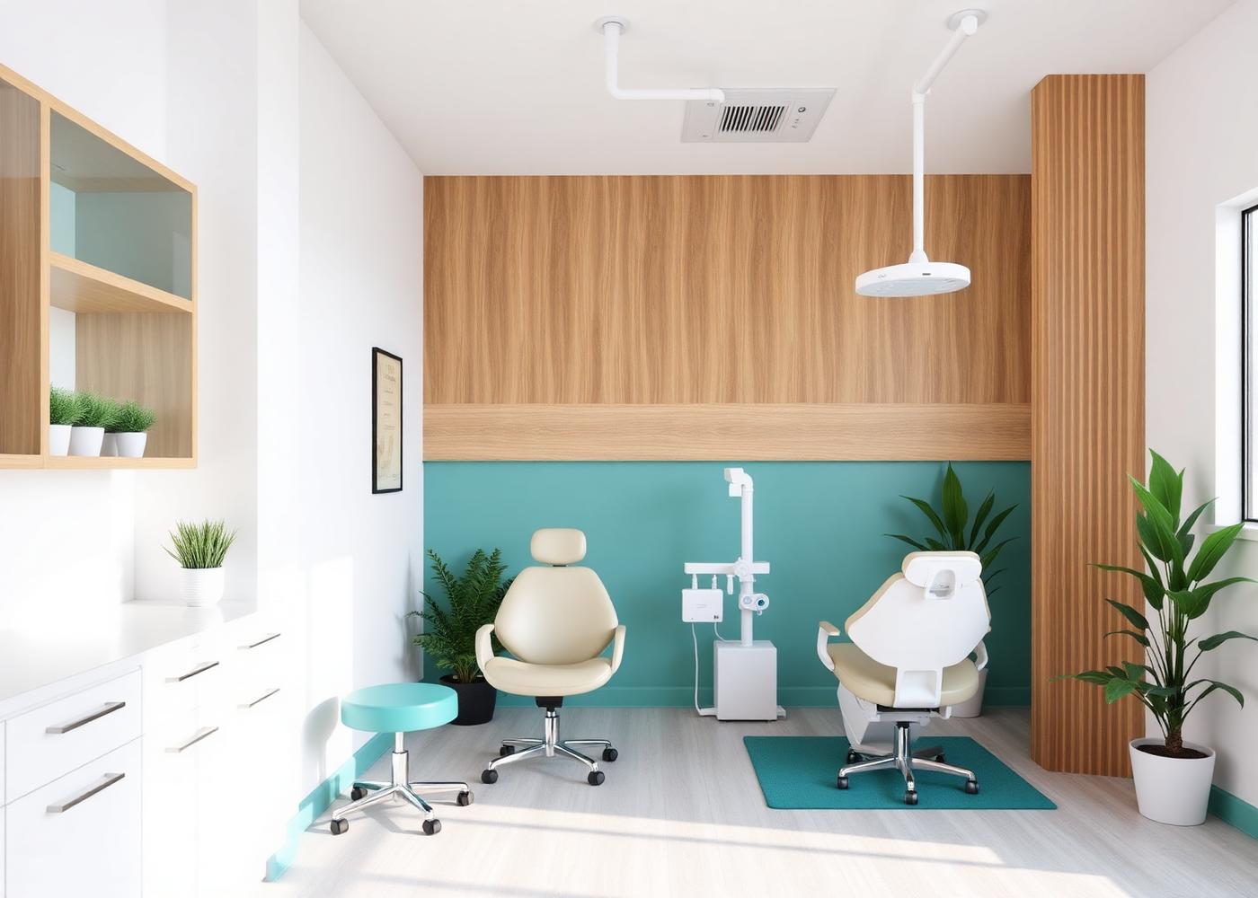 Bright modern dental clinic interior